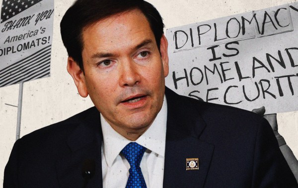 Illustration by Noah Hickey/The Dispatch (Marco Rubio image by Kevin Dietsch/Getty Images)