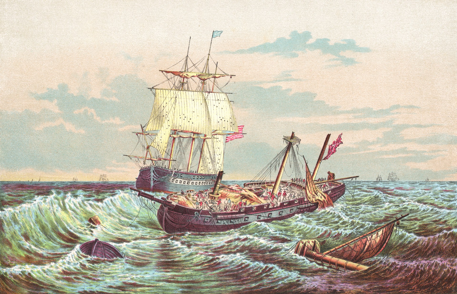 USS Constitution vs HMS Guerriere During the War of 1812 – 19th Century