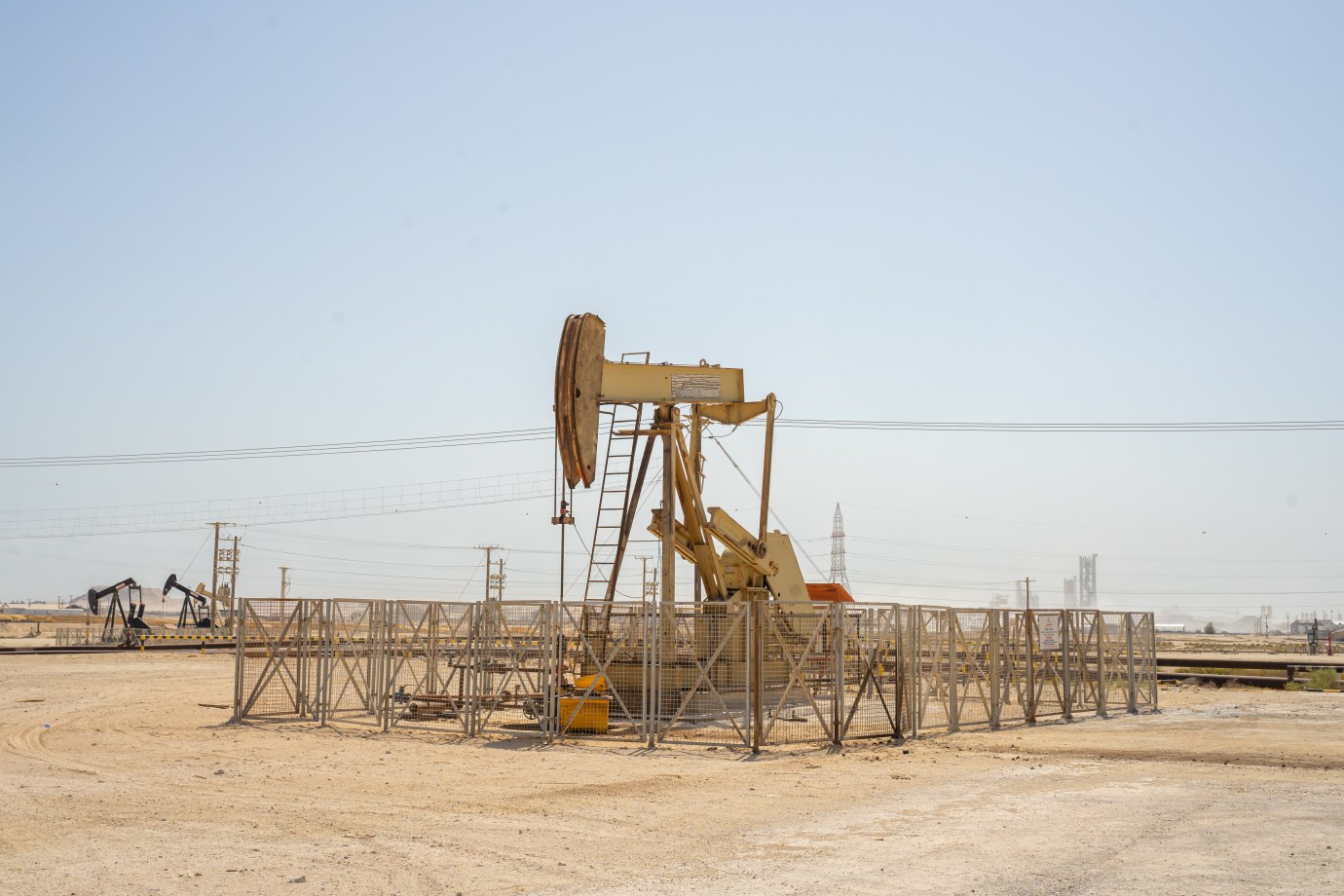 A pump jack, oil horse, oil jack, and beam pump extract crude oil from awell. (Photo by: ruelleruelle/UCG/Universal Images Group via Getty Images)