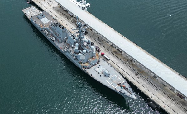 TOPSHOT-PANAMA-US-VENEZUELA-NAVY-WARSHIP